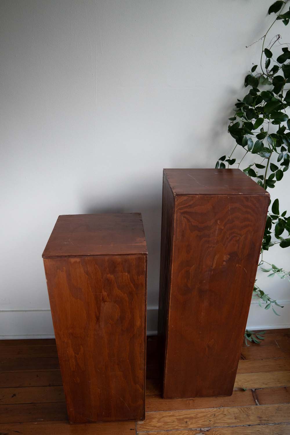 Wooden pedestals